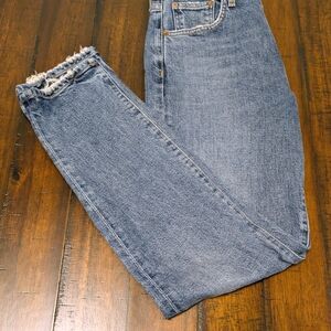 AGOLDE Toni Mid-Rise Straight Jeans — “Dime” Wash Size 27